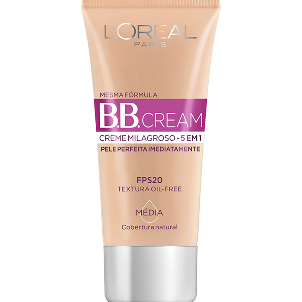 Bb cream loréal paris cor média 30ml Bb cream loréal paris cor média 30ml