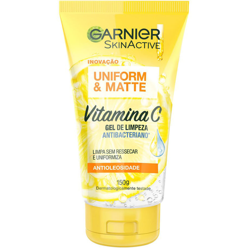 Gel de limpeza antibacteriano garnier uniform & matte único Gel de limpeza antibacteriano garnier uniform & matte único