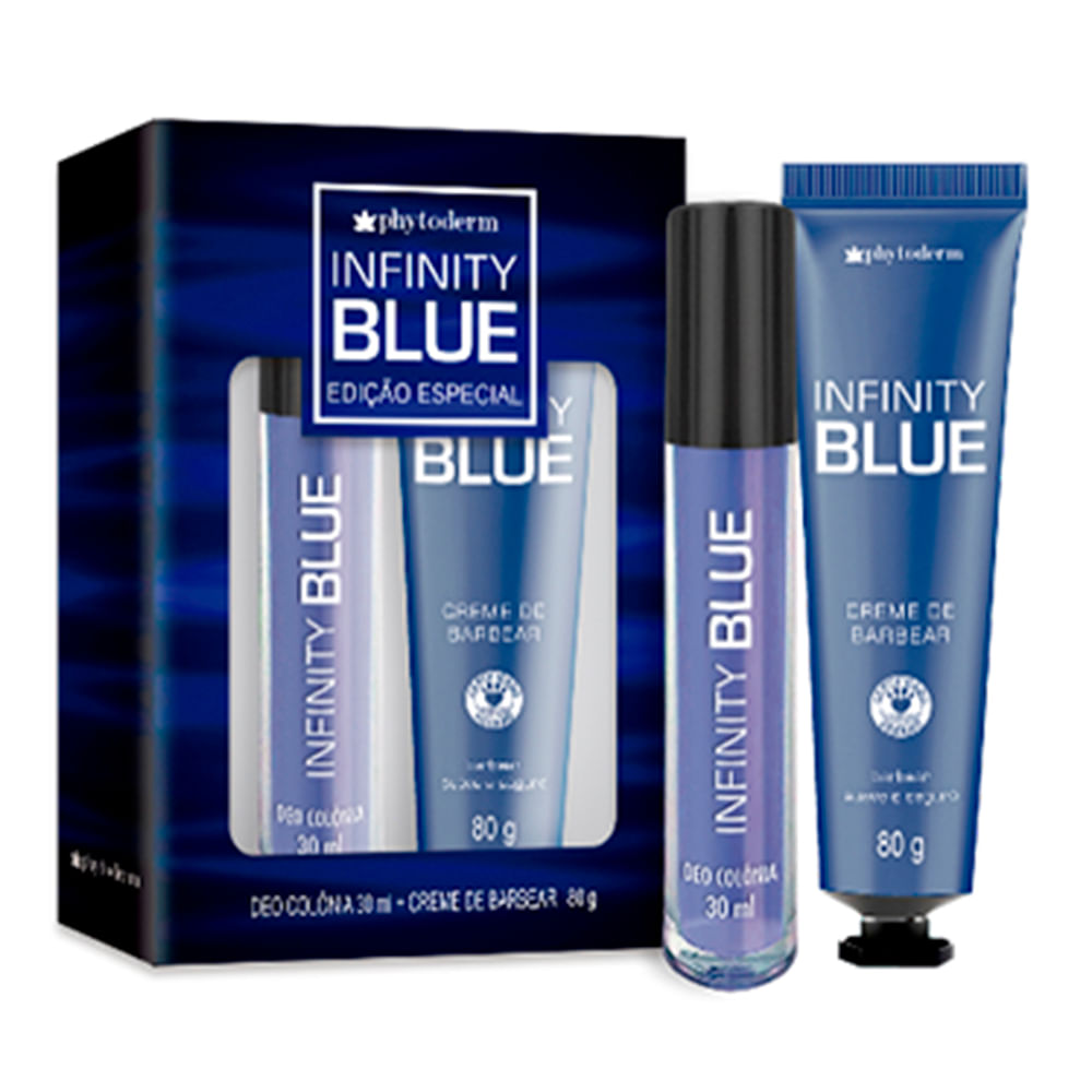 Kit Phytoderm Infinity Blue Mini 30ml e Creme Barbear 80g Único Kit Phytoderm Infinity Blue Mini 30ml e Creme Barbear 80g Único