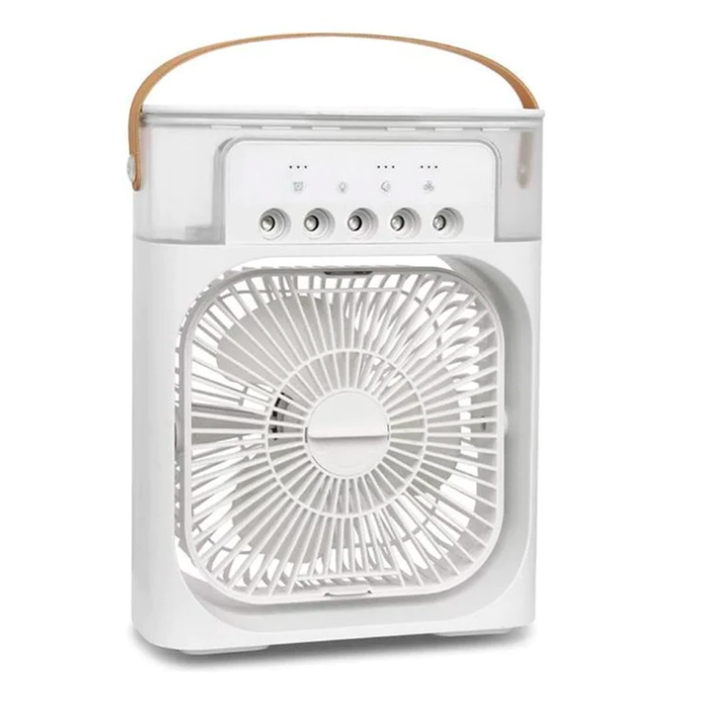 Mini Climatizador De Ar Com Reservatório Para Água E Gelo com Led Variado Mini Climatizador De Ar Com Reservatório Para Água E Gelo com Led Variado