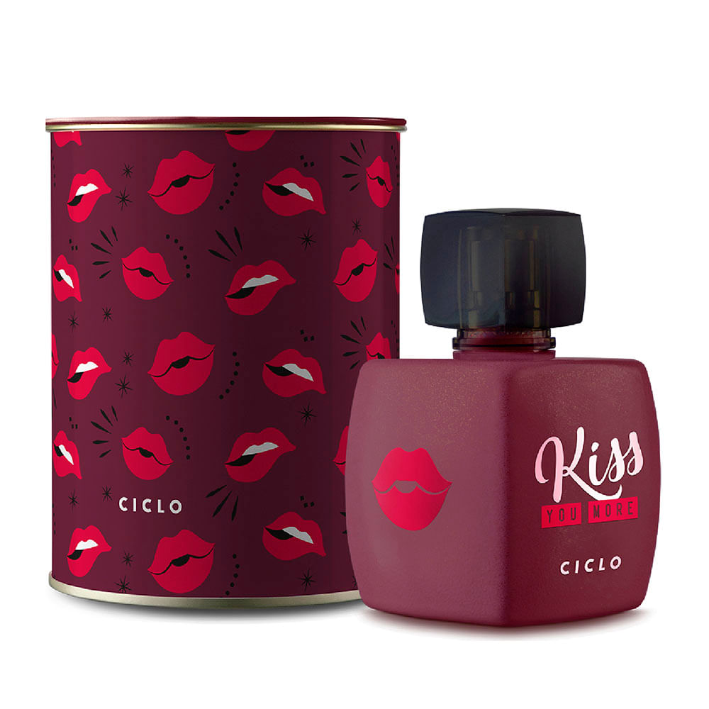 Perfume deo colônia kiss you more lata 100ml único Perfume deo colônia kiss you more lata 100ml único