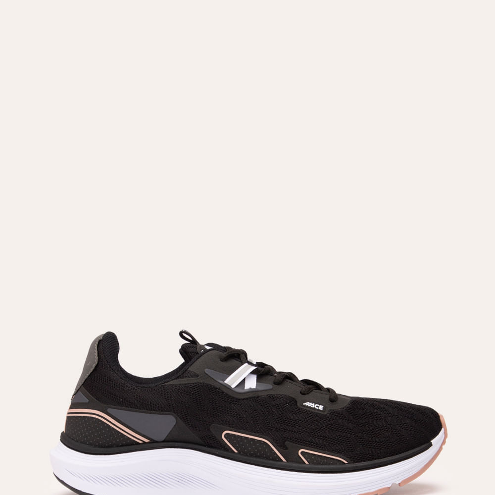 Tênis com recorte esportivo ace preto Tênis com recorte esportivo ace preto