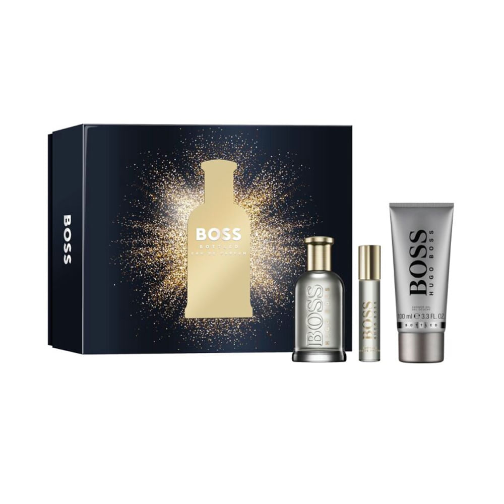 Kit coffret boss bottled eau de parfum 100ml com travel size 10ml e shower gel 100ml XM23 Kit coffret boss bottled eau de parfum 100ml com travel size 10ml e shower gel 100ml XM23