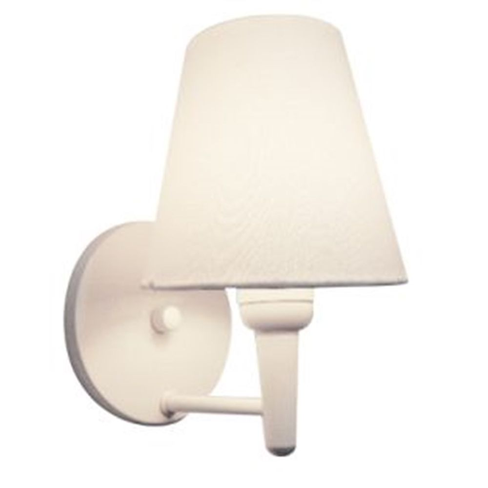 Arandela Cone Md-2004 Branco Cúpula em Tecido Branco Arandela Cone Md-2004 Branco Cúpula em Tecido Branco