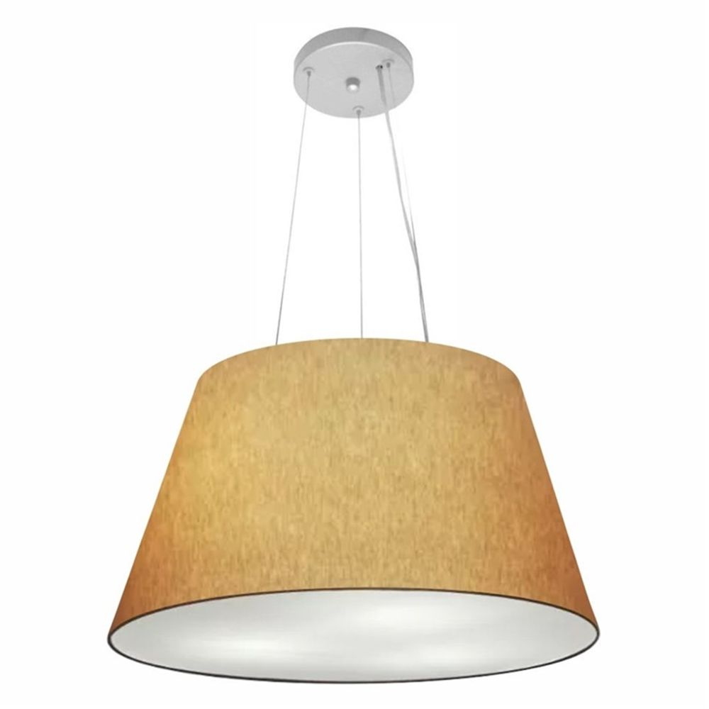 Pendente Cone Md-4141 Cúpula em Tecido 30-50x35cm Palha - Bivolt Pendente Cone Md-4141 Cúpula em Tecido 30-50x35cm Palha - Bivolt