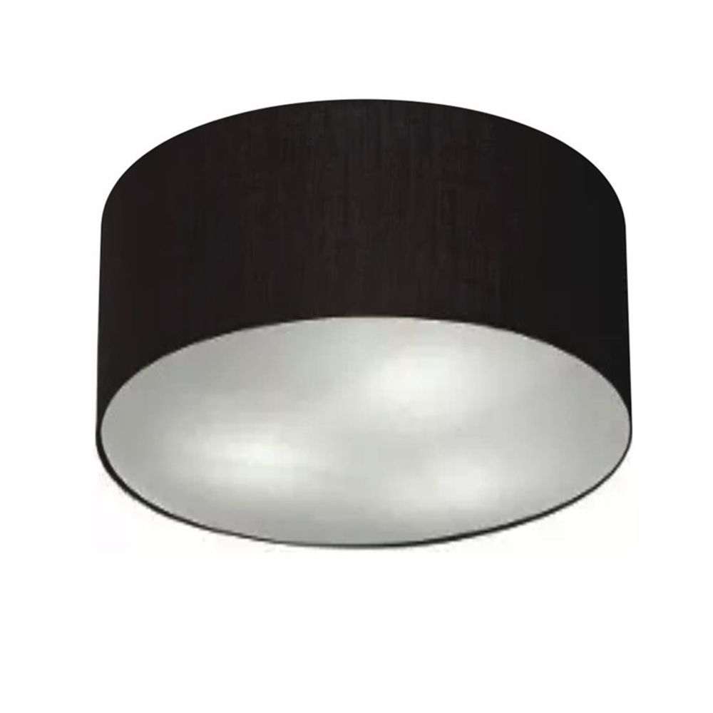 Plafon Cilíndrico Md-3048 Cúpula em Tecido 50x21cm Preto - Bivolt Plafon Cilíndrico Md-3048 Cúpula em Tecido 50x21cm Preto - Bivolt