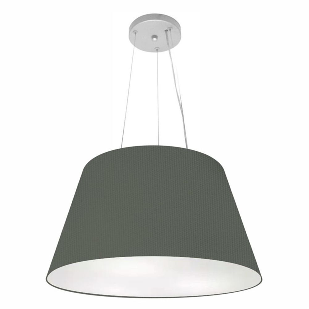 Pendente Cone Md-4141 Cúpula em Tecido 30-50x35cm Cinza Escuro - Bivolt Pendente Cone Md-4141 Cúpula em Tecido 30-50x35cm Cinza Escuro - Bivolt