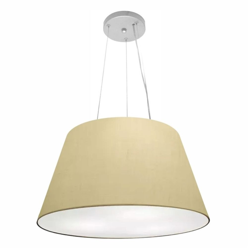 Pendente Cone Md-4141 Cúpula em Tecido 30-50x35cm Algodão Crú - Bivolt Pendente Cone Md-4141 Cúpula em Tecido 30-50x35cm Algodão Crú - Bivolt