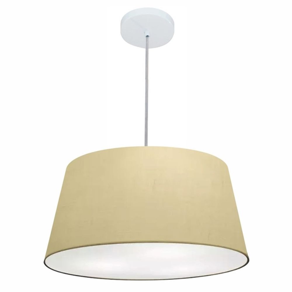 Pendente Cone Md-4050 Cúpula em Tecido 21-50x40cm Algodão Crú - Bivolt Pendente Cone Md-4050 Cúpula em Tecido 21-50x40cm Algodão Crú - Bivolt