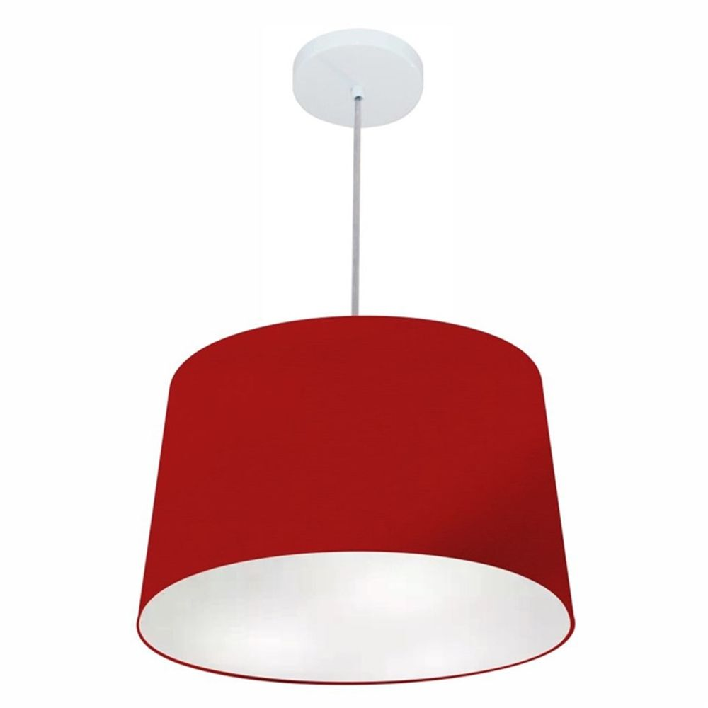 Pendente Cone Md-4156 Cúpula em Tecido 30/45x40cm Bordô - Bivolt Pendente Cone Md-4156 Cúpula em Tecido 30/45x40cm Bordô - Bivolt