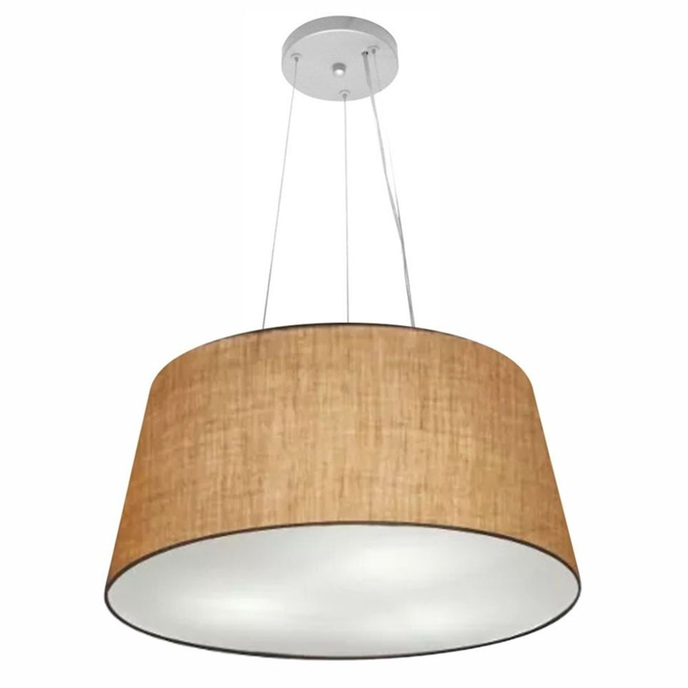 Pendente Cone Md-4048 Cúpula em Tecido 21-50x40cm Palha - Bivolt Pendente Cone Md-4048 Cúpula em Tecido 21-50x40cm Palha - Bivolt