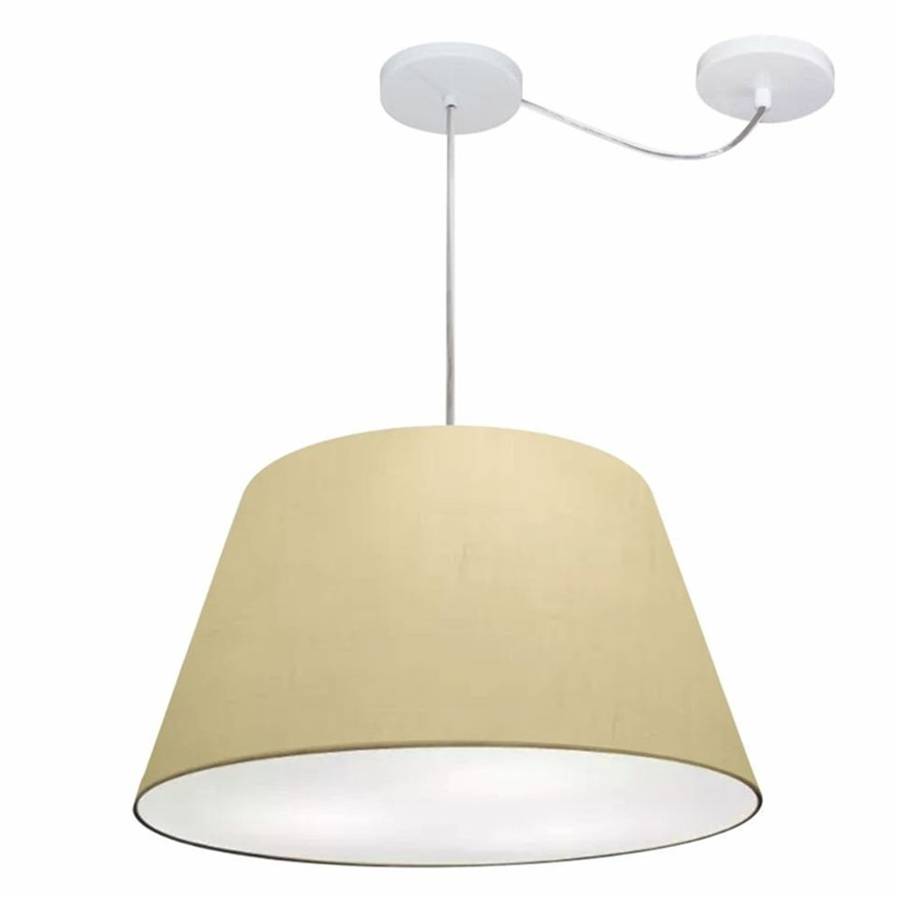 Pendente Cone Md-4283 Cúpula em Tecido 30/50x35cm Algodão Crú - Bivolt Pendente Cone Md-4283 Cúpula em Tecido 30/50x35cm Algodão Crú - Bivolt