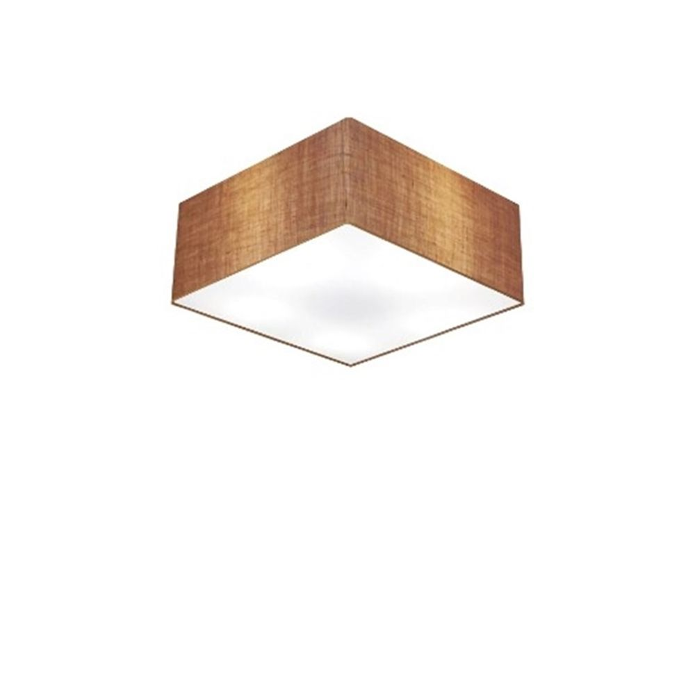 Plafon Quadrado Md-3000 Cúpula em Tecido 12/25x25cm Palha - Bivolt Plafon Quadrado Md-3000 Cúpula em Tecido 12/25x25cm Palha - Bivolt