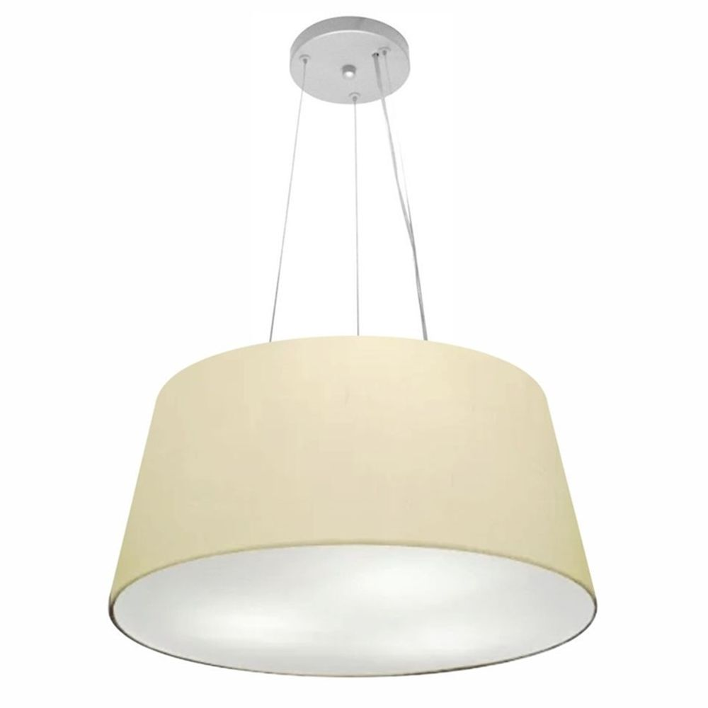 Pendente Cone Md-4048 Cúpula em Tecido 21-50x40cm Algodão Crú - Bivolt Pendente Cone Md-4048 Cúpula em Tecido 21-50x40cm Algodão Crú - Bivolt