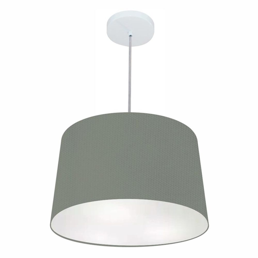 Pendente Cone Md-4156 Cúpula em Tecido 30/45x40cm Cinza Escuro - Bivolt Pendente Cone Md-4156 Cúpula em Tecido 30/45x40cm Cinza Escuro - Bivolt