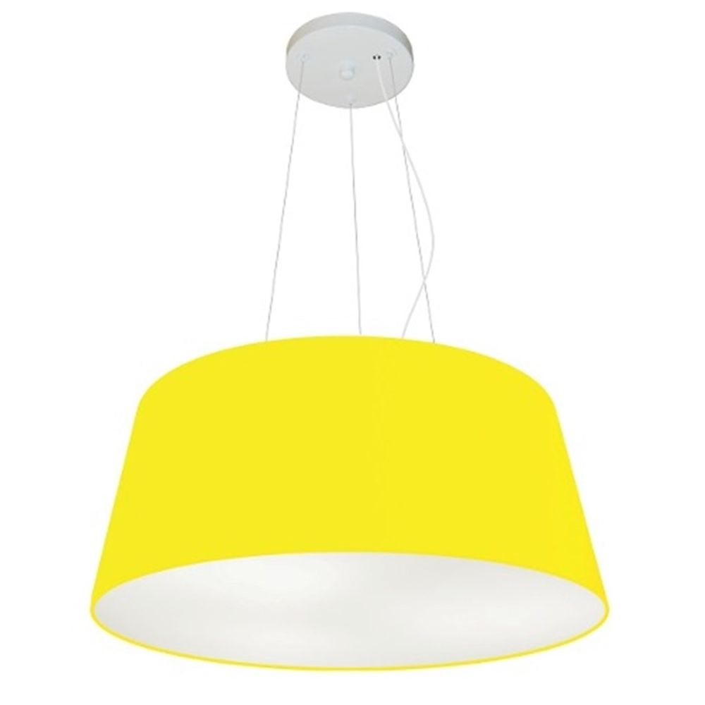 Pendente Cone Md-4048 Cúpula em Tecido 21-50x40cm Amarelo - Bivolt Pendente Cone Md-4048 Cúpula em Tecido 21-50x40cm Amarelo - Bivolt