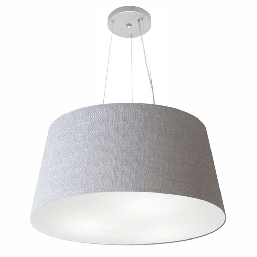 Pendente Cone Md-4063 Cúpula em Tecido 30-60x50cm Rústico Cinza - Bivolt Pendente Cone Md-4063 Cúpula em Tecido 30-60x50cm Rústico Cinza - Bivolt