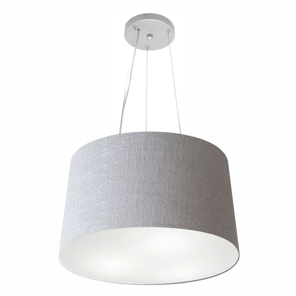 Pendente Cone Md-4153 Cúpula em Tecido 30-45x40cm Rústico Cinza- Bivolt Pendente Cone Md-4153 Cúpula em Tecido 30-45x40cm Rústico Cinza- Bivolt