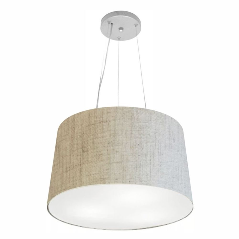 Pendente Cone Md-4153 Cúpula em Tecido 30-45x40cm Rústico Bege- Bivolt Pendente Cone Md-4153 Cúpula em Tecido 30-45x40cm Rústico Bege- Bivolt