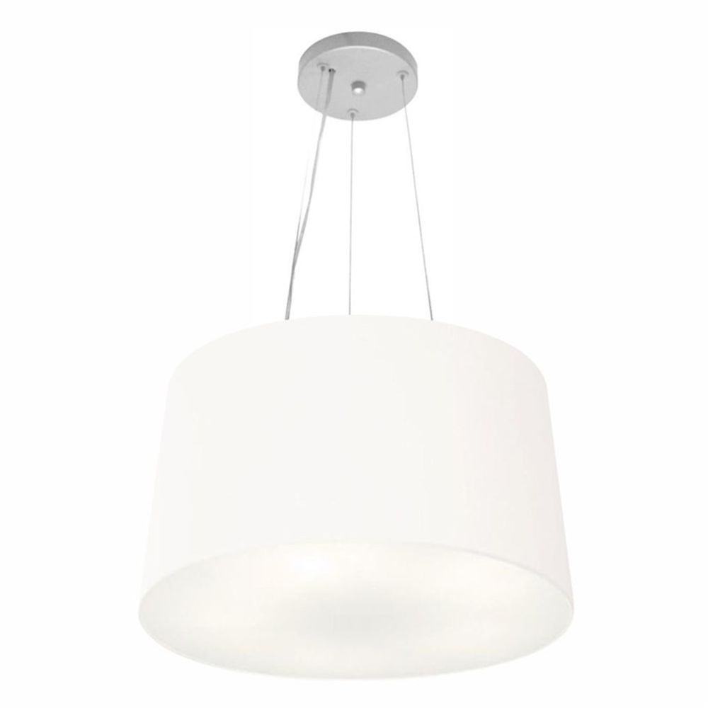 Pendente Cone Md-4153 Cúpula em Tecido 30-45x40cm Branco - Bivolt Pendente Cone Md-4153 Cúpula em Tecido 30-45x40cm Branco - Bivolt