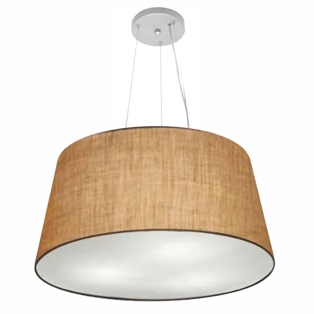 Pendente Cone Md-4063 Cúpula em Tecido 30-60x50cm Palha - Bivolt Pendente Cone Md-4063 Cúpula em Tecido 30-60x50cm Palha - Bivolt
