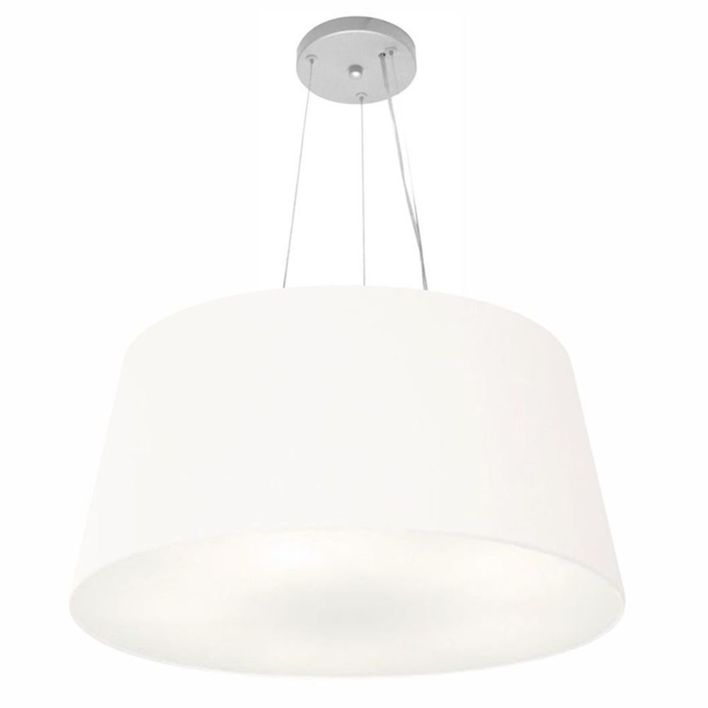 Pendente Cone Md-4063 Cúpula em Tecido 30-60x50cm Branco - Bivolt Pendente Cone Md-4063 Cúpula em Tecido 30-60x50cm Branco - Bivolt