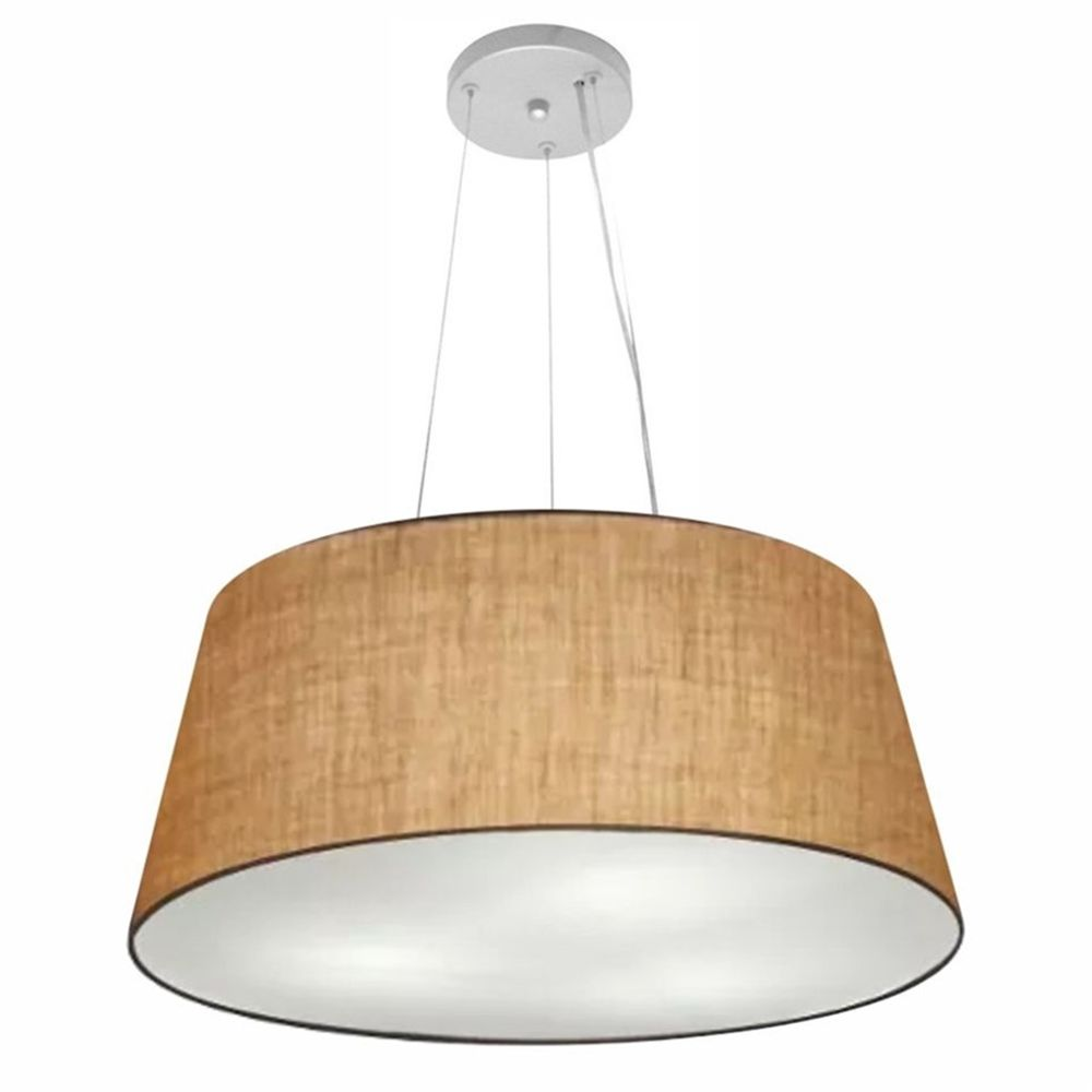 Pendente Cone Md-4062 Cúpula em Tecido 25-60x50cm Palha - Bivolt Pendente Cone Md-4062 Cúpula em Tecido 25-60x50cm Palha - Bivolt