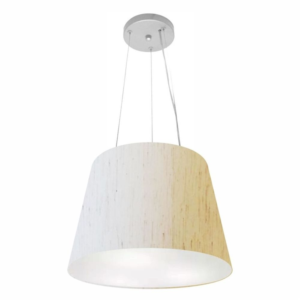 Pendente Cone Md-4152 Cúpula em Tecido 30/40x30cm Linho Bege - Bivolt Pendente Cone Md-4152 Cúpula em Tecido 30/40x30cm Linho Bege - Bivolt