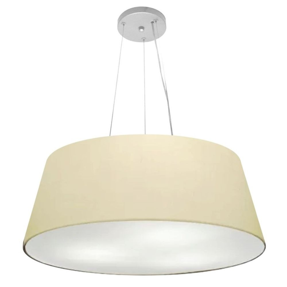 Pendente Cone Md-4002 Cúpula em Tecido 21-60x50cm Algodão Crú - Bivolt Pendente Cone Md-4002 Cúpula em Tecido 21-60x50cm Algodão Crú - Bivolt