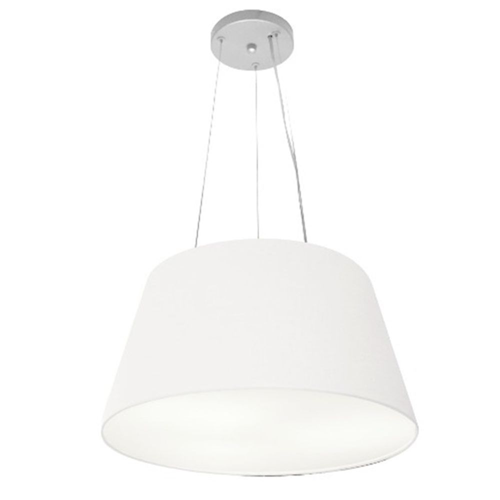 Pendente Cone Md-4001 Cúpula em Tecido 21-40x30cm Branco - Bivolt Pendente Cone Md-4001 Cúpula em Tecido 21-40x30cm Branco - Bivolt
