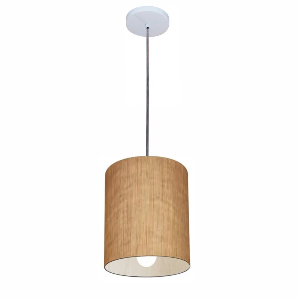 Pendente Cilíndrico Md-4200 Cúpula em Tecido 14x15cm Palha - Bivolt Pendente Cilíndrico Md-4200 Cúpula em Tecido 14x15cm Palha - Bivolt