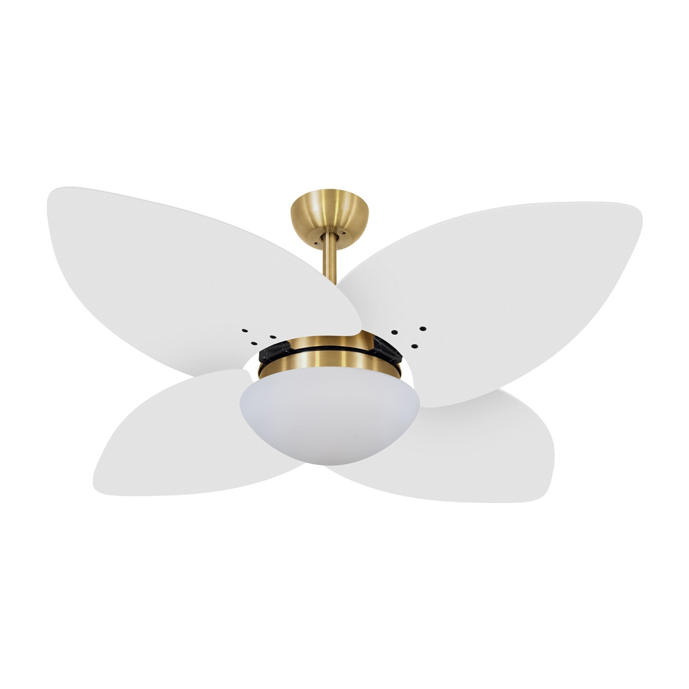 Ventilador de Teto Dormamu Dourado 4 Pás Branco 220V Ventilador de Teto Dormamu Dourado 4 Pás Branco 220V