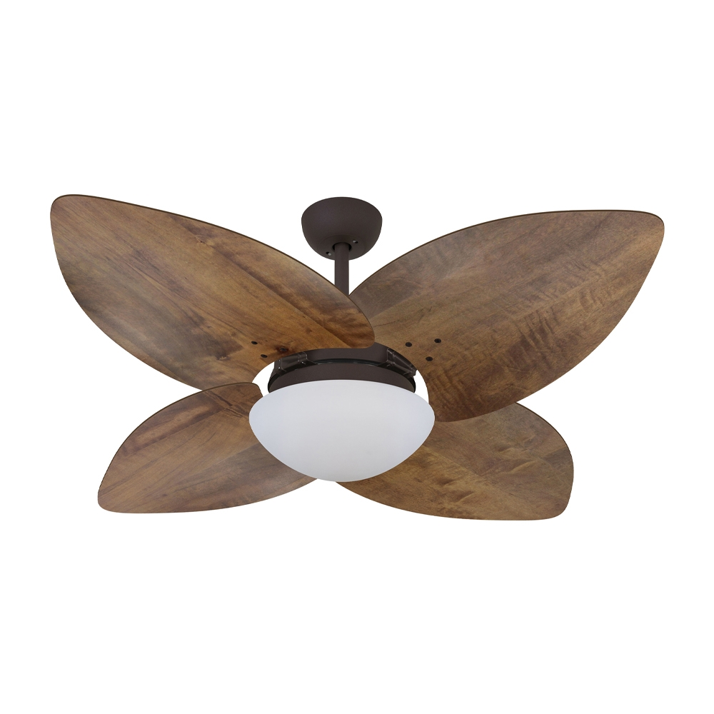 Ventilador de Teto Kovalski Marrom Texturizado 4 Pás Rádica Imbuia 127V Ventilador de Teto Kovalski Marrom Texturizado 4 Pás Rádica Imbuia 127V