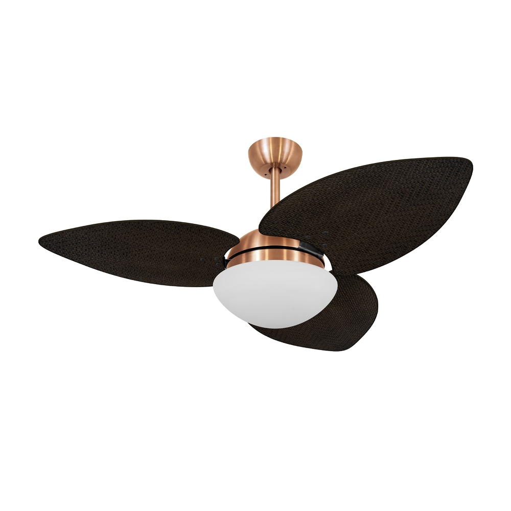 Ventilador de Teto Kovalski Cobre 3 Pás Palmae Tabaco 127V Ventilador de Teto Kovalski Cobre 3 Pás Palmae Tabaco 127V