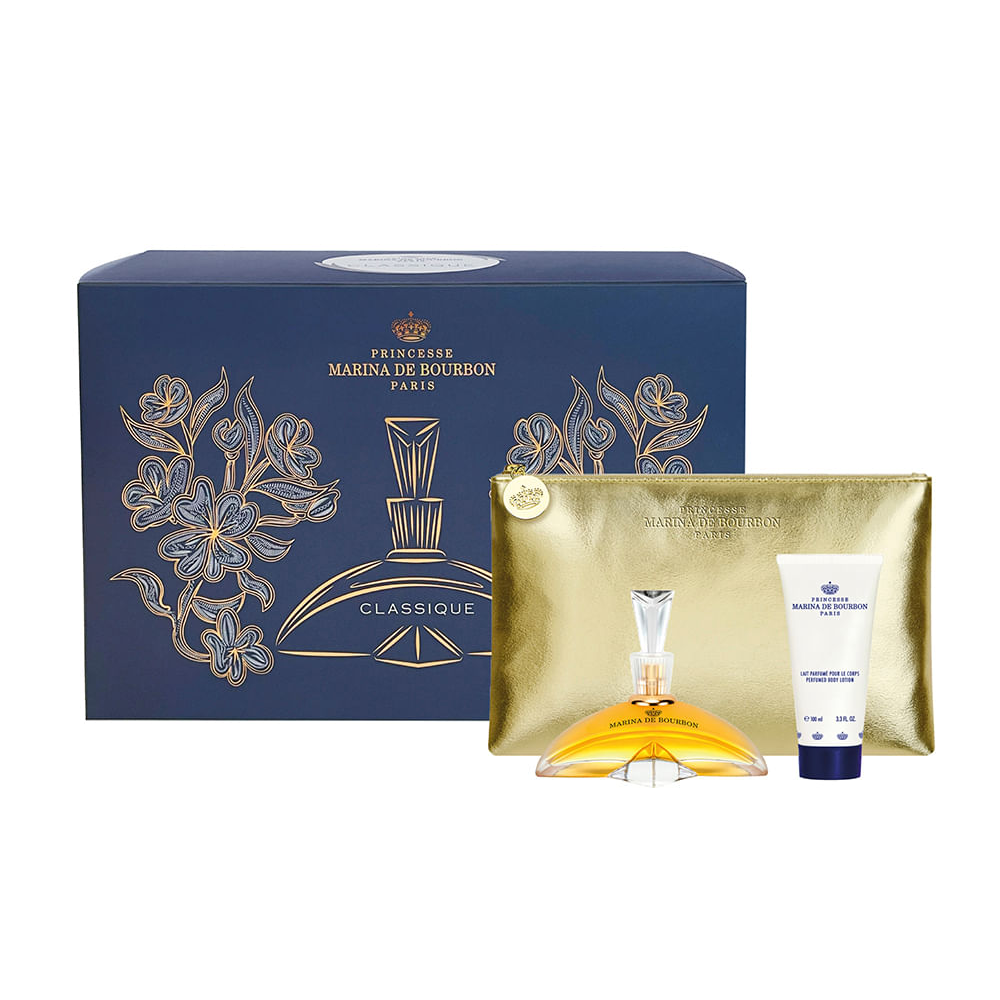 Coffret kit marina de bourbon classique com brinde body lotion e necessaire Coffret kit marina de bourbon classique com brinde body lotion e necessaire