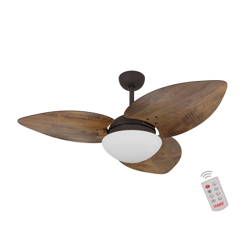 Ventilador de Teto Dormamu Marrom Texturizado 3 Pás Rádica Imbuia 220V com Controle Ventilador de Teto Dormamu Marrom Texturizado 3 Pás Rádica Imbuia 220V com Controle