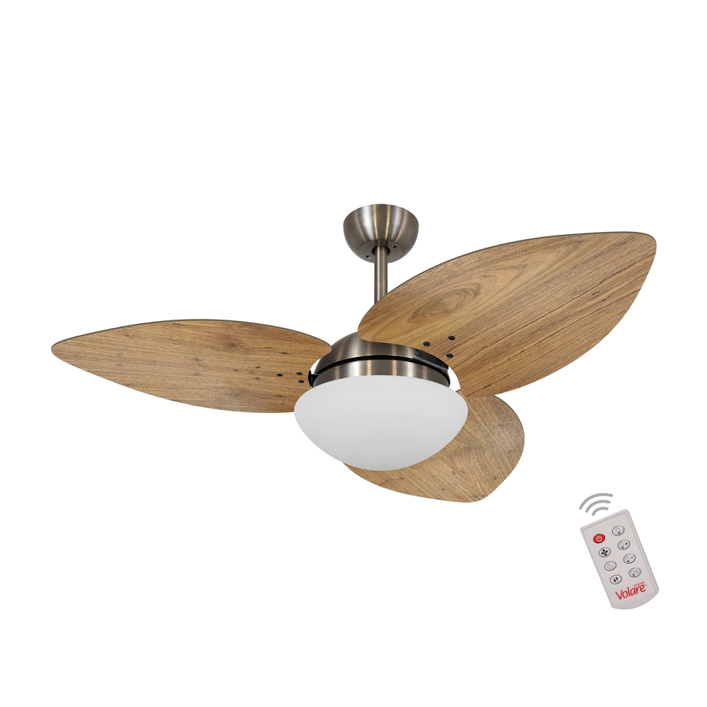 Ventilador de Teto Kovalski Bronze 3 Pás Rádica Freijó 220V com Controle Ventilador de Teto Kovalski Bronze 3 Pás Rádica Freijó 220V com Controle