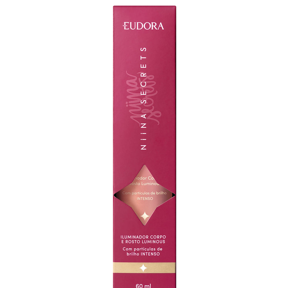 Niina secrets iluminador corpo e rosto luminous 60ml dourado Niina secrets iluminador corpo e rosto luminous 60ml dourado