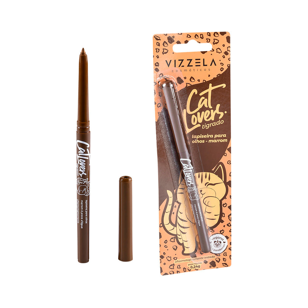 Lapiseira para olhos cat lovers vizzela marrom Lapiseira para olhos cat lovers vizzela marrom