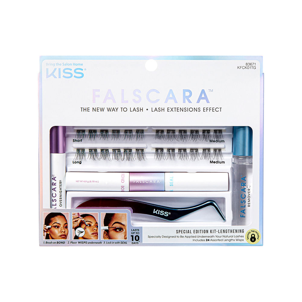Kit cílios kiss falscara starter preto Kit cílios kiss falscara starter preto