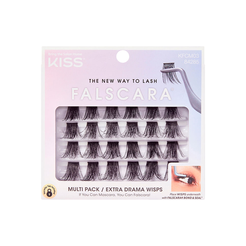 Cílios kiss falscara multipack extra drama wisps preto Cílios kiss falscara multipack extra drama wisps preto