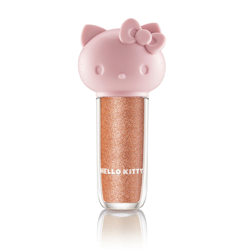 Iluminador líquido glow bruna tavares hello kitty cocoa dourado