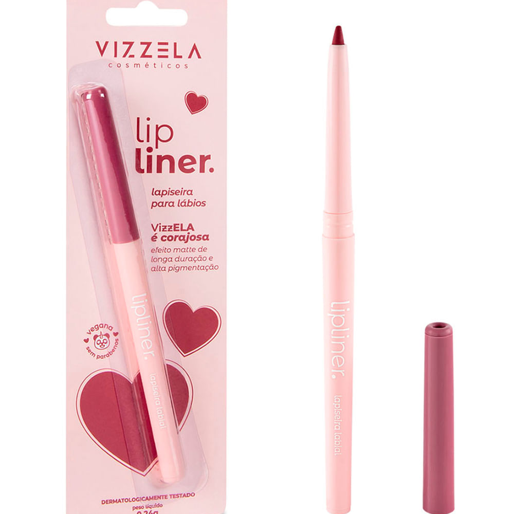 Lapiseira labial vizzela 02 corajosa rosa Lapiseira labial vizzela 02 corajosa rosa