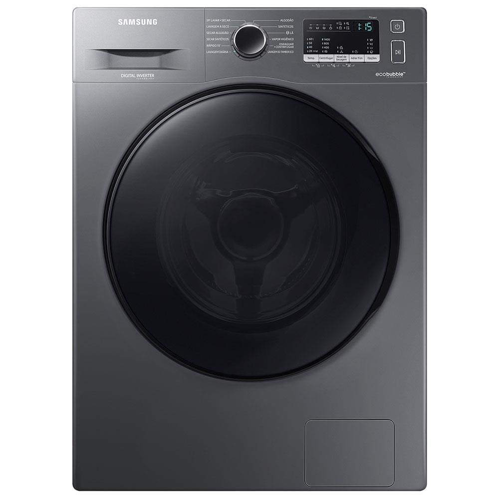 Lava e Seca Samsung WD11A 3 em 1 Inox Look com Ecobubble e Lavagem a Seco WD11A4453BX 11 kg - 110V