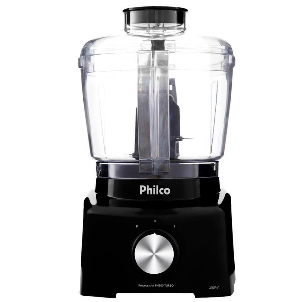 Mini Processador de Alimentos Philco PH900P Turbo 250W Preto - 110V Mini Processador de Alimentos Philco PH900P Turbo 250W Preto - 110V