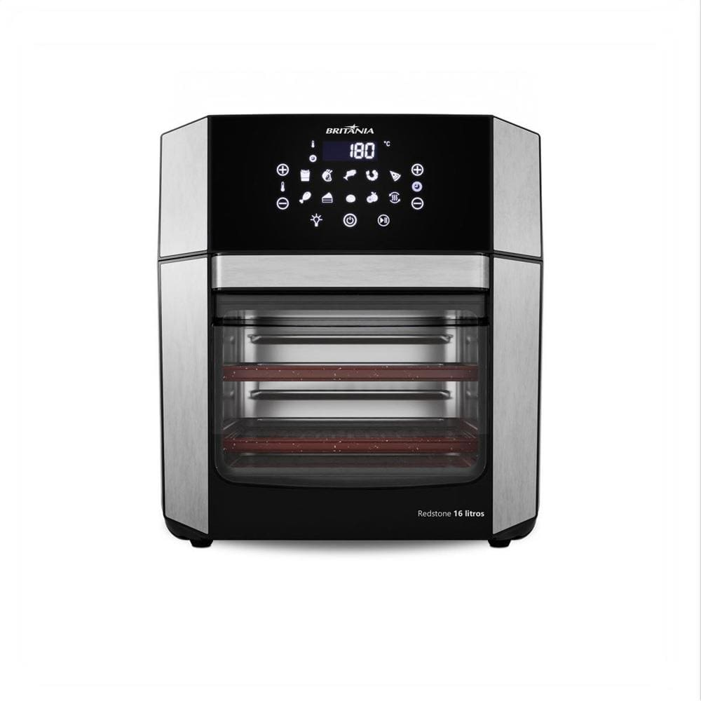 Fritadeira Elétrica Air Fryer Britânia Oven BAF16A 4 em 1 Sem Óleo com Tecnologia Air Flow 1900W - 16 litros - 110V Fritadeira Elétrica Air Fryer Britânia Oven BAF16A 4 em 1 Sem Óleo com Tecnologia Air Flow 1900W - 16 litros - 110V