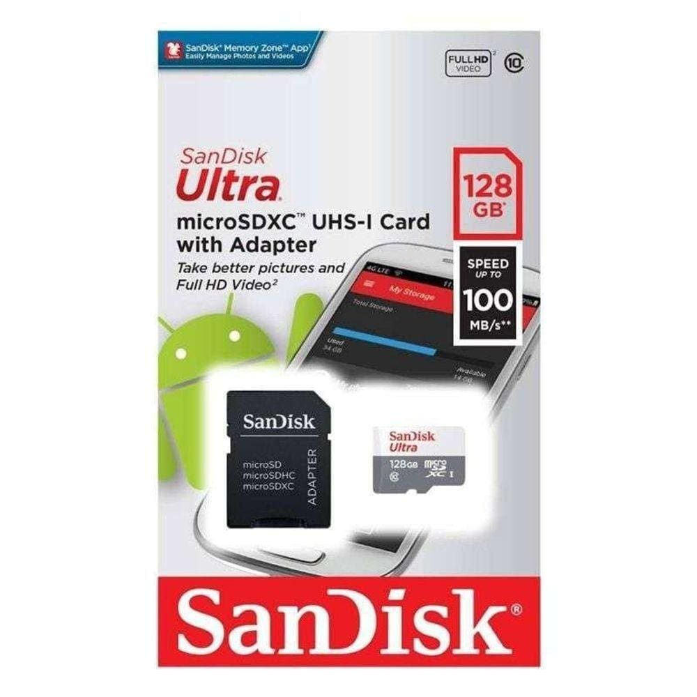 Cartao Memoria Micro Sdxc 128gb Sandisk 100mb S 667x Ultra C Cartao Memoria Micro Sdxc 128gb Sandisk 100mb S 667x Ultra C