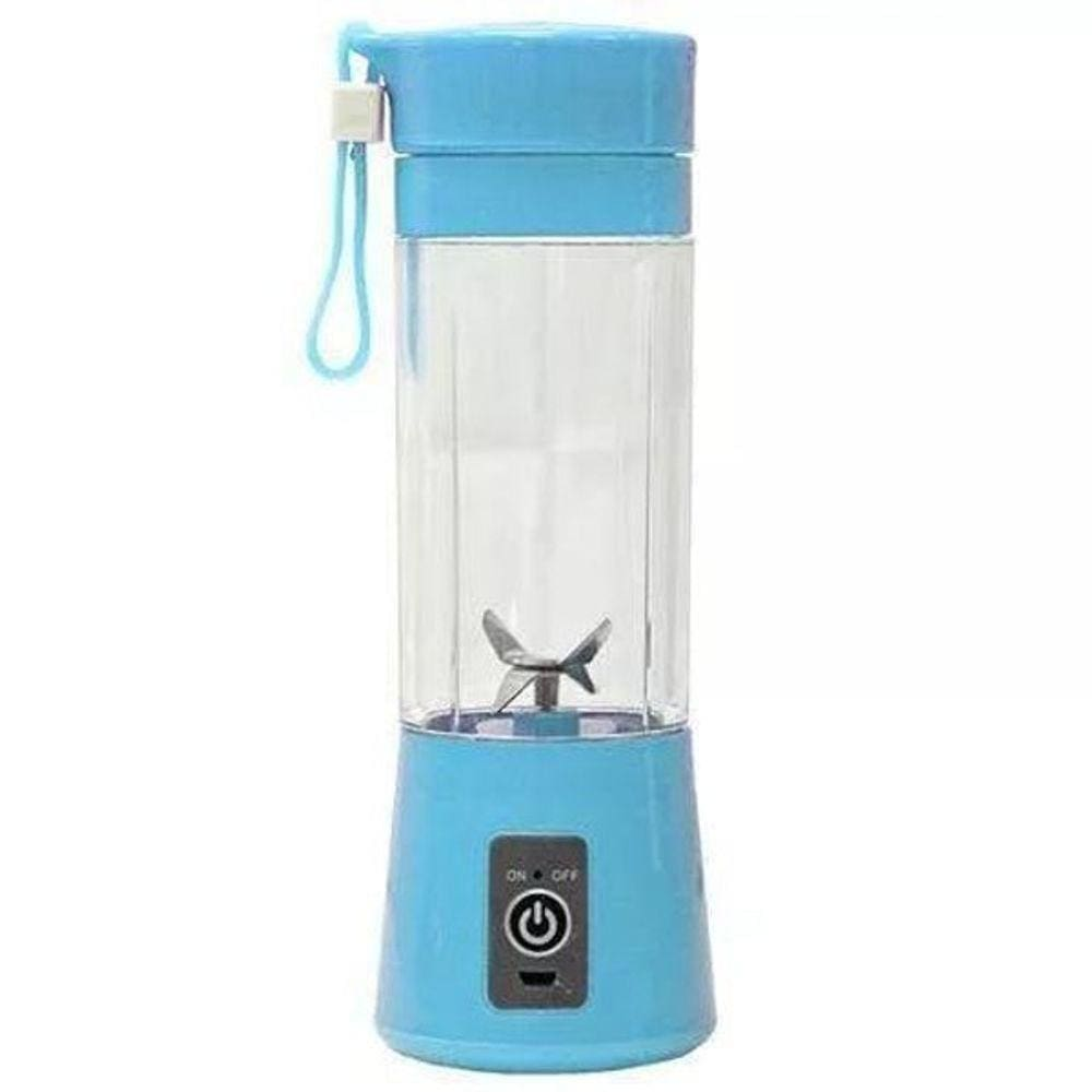 Mini Liquidificador Portátil Shake Eletrico Juice Cup Azul Mini Liquidificador Portátil Shake Eletrico Juice Cup Azul