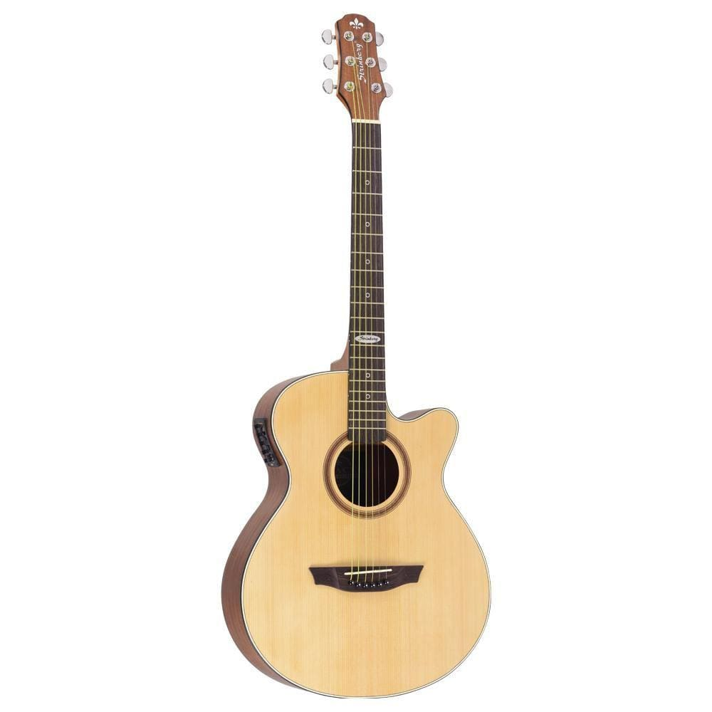 Violão Elétrico Mini Jumbo Strinberg SA200C NS Natural Fosco Violão Elétrico Mini Jumbo Strinberg SA200C NS Natural Fosco