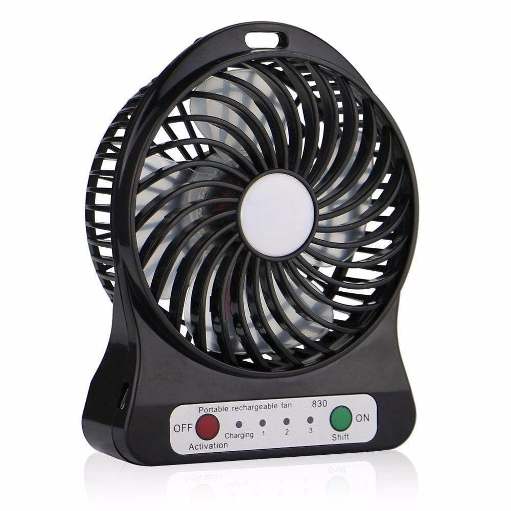 Mini Ventilador Portátil Mesa Usb Com 3 Vel Potente Preto - Bivolt Mini Ventilador Portátil Mesa Usb Com 3 Vel Potente Preto - Bivolt